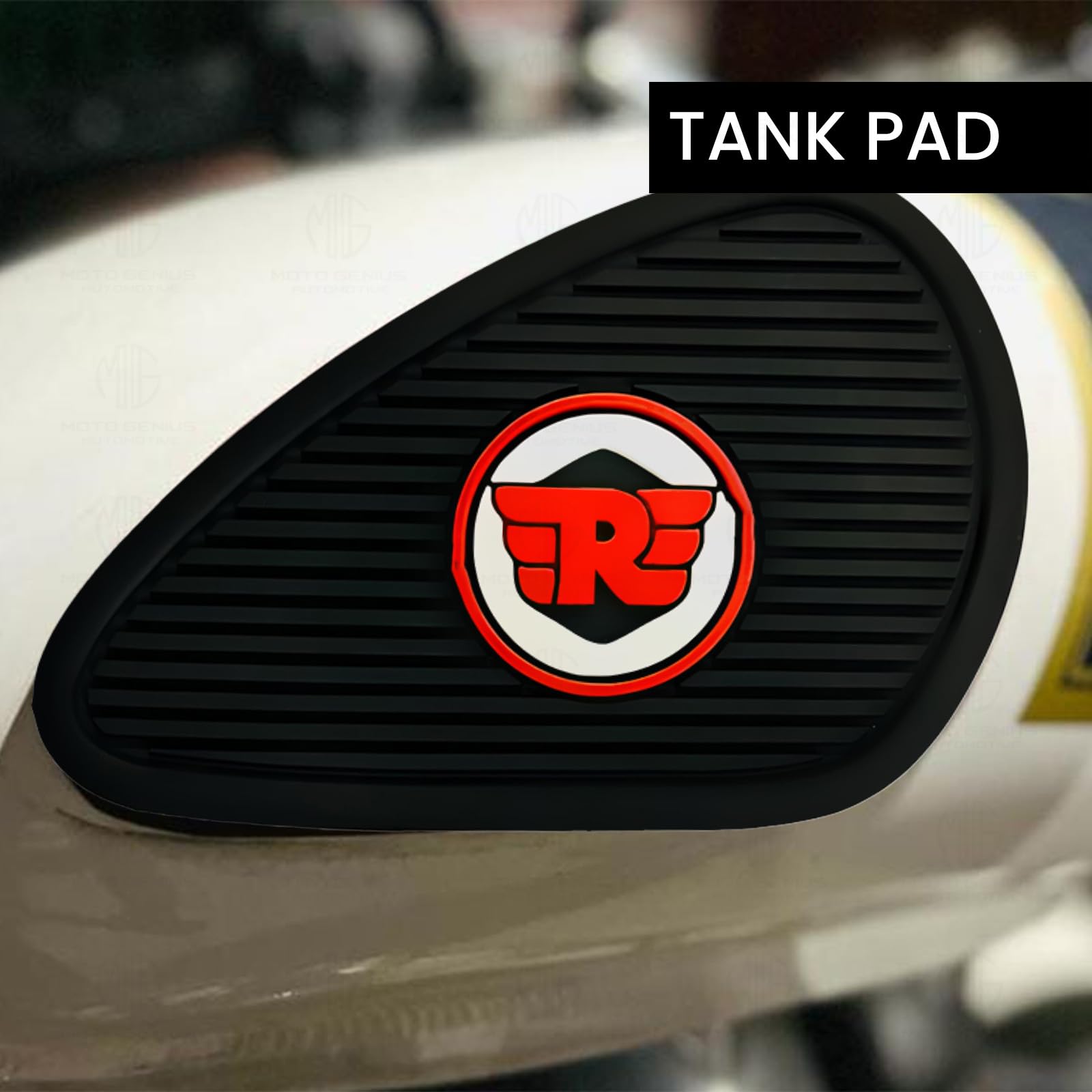 MOTO GENIUS Silicone Tank Pads for RE Interceptor | Premium Tank Protection Pads |Anti-Slip and Scratch-Resistant Design |Stylish and Durable (Pack of 2)