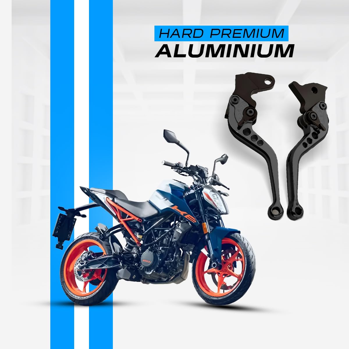 MOTO GENIUS Heavy Duty 6-Position Adjustable Clutch and Brake Lever Set for KTM RC Duke Motorbike | CNC Machined Aluminum | Easy Installation | Ergonomic Motorbike Hand Levers