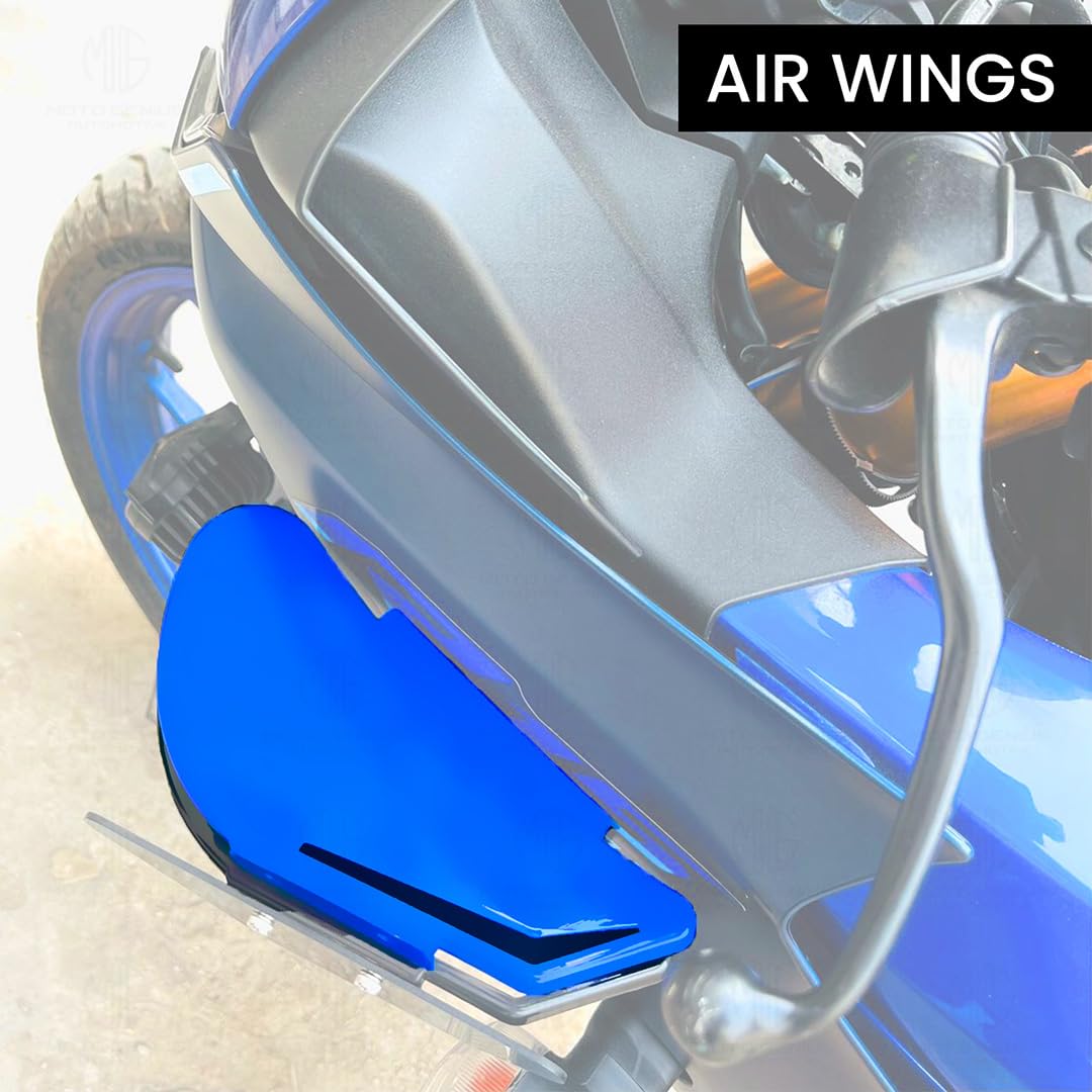 MOTO GENIUS Heavy-Duty Universal Plastic Side Wings for Sport Bikes | Aerodynamic, Lightweight, and Stylish Upgrade ()