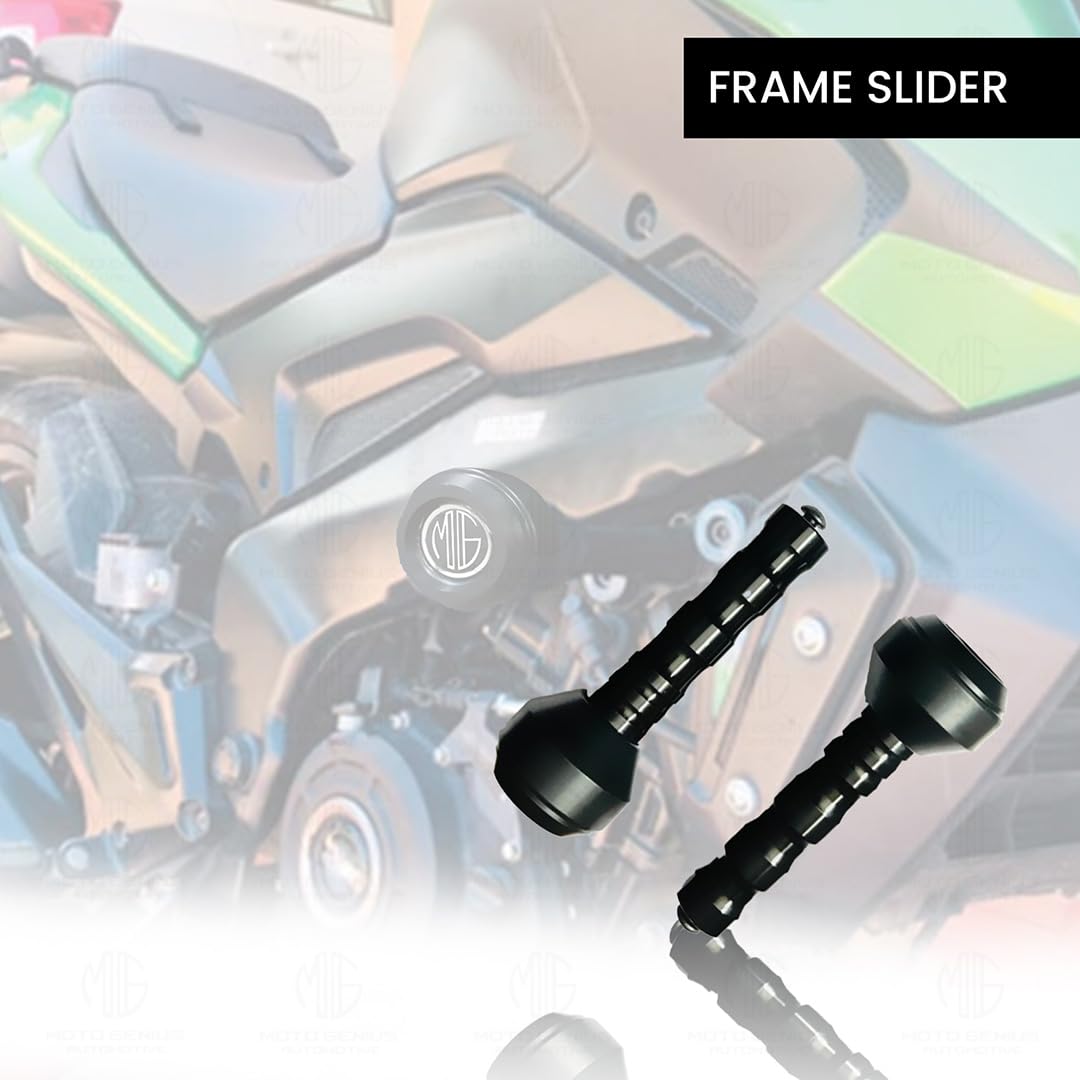 MOTO GENIUS Frame Slider Crash Protection Guard for Dominar 250 & 400 | Premium Motorcycle Protector for Enhanced Safety and Stability | Easy Installation, Durable Design ()