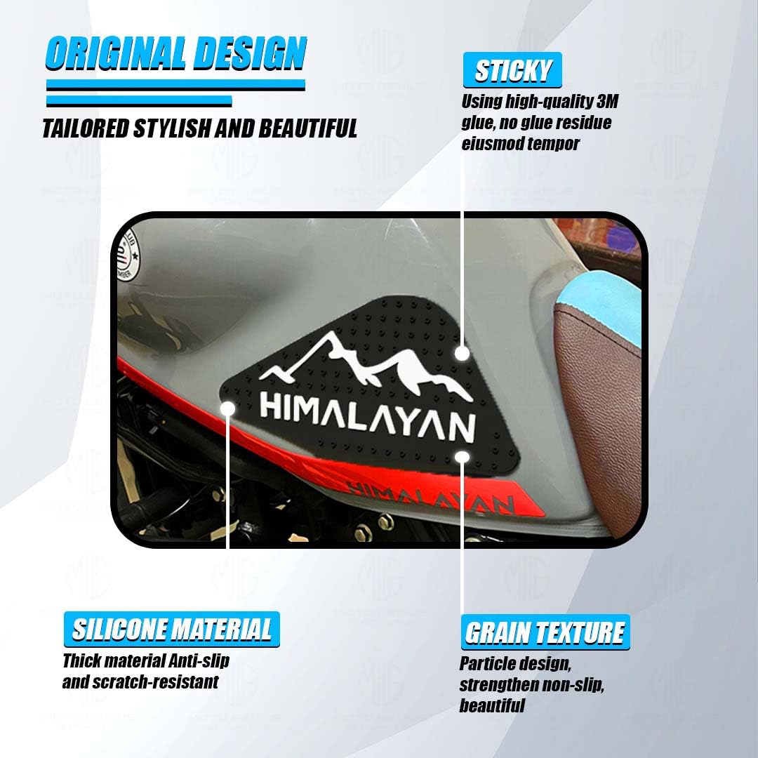 MOTO GENIUS Himalayan 450 Tank Pads | Premium Anti-Slip & Scratch-Resistant Protection | Durable, Stylish Design for Motorbike Tank | Easy Installation | Ideal for Himalayan 450