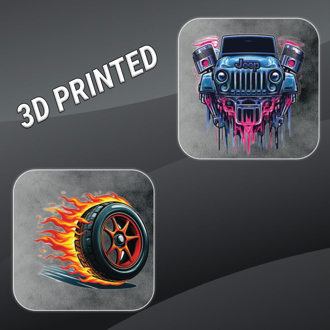 Car & Bike 3D Vinyl Stickers | Waterproof, Fade-Proof, Self-Adhesive Decals for Helmet, Bike, Car, Laptop & Mobile | Multipurpose Vehicle Graphic Stickers (10 PC)