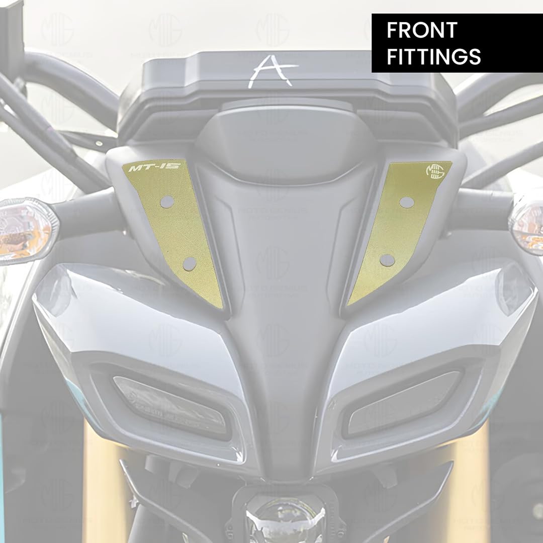 MOTO GENIUS Aluminum Front Body Cover for MT 15 | Durable and Lightweight (Pack of 2) ()