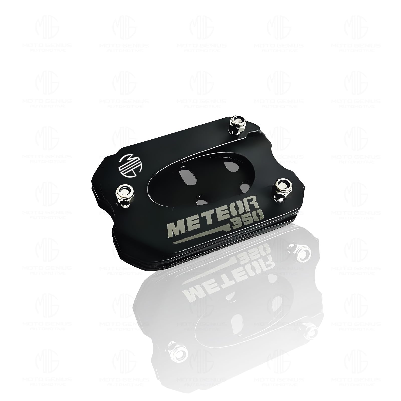 MOTO GENIUS Stainless Steel Side Stand Extender for Meteor 350 Motorbike | Heavy Duty Parking Support and Stability Enhancer (Black)