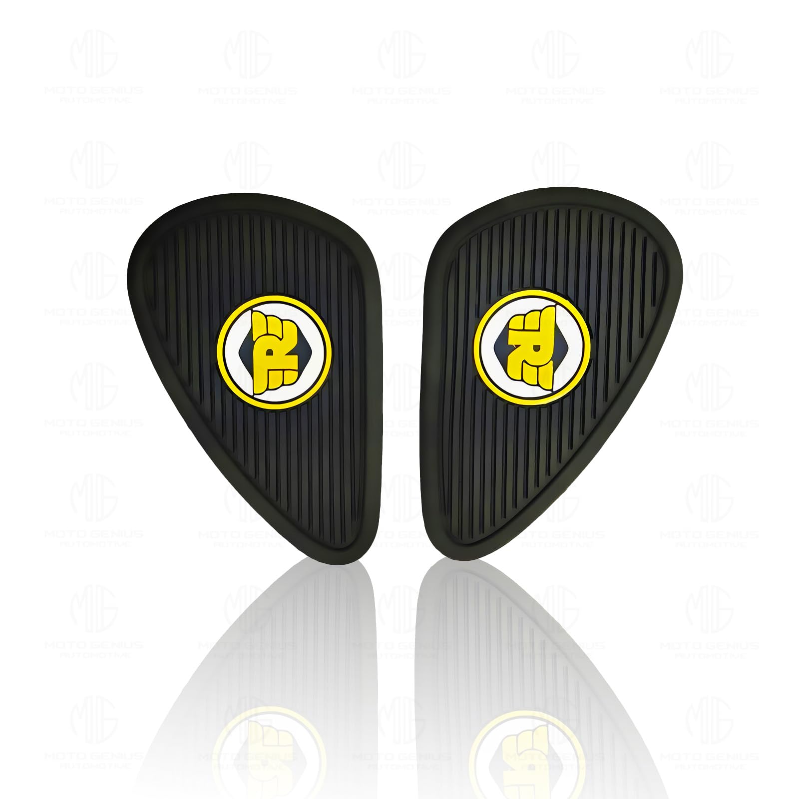 MOTO GENIUS Silicone Tank Pads for RE Interceptor | Premium Tank Protection Pads |Anti-Slip and Scratch-Resistant Design |Stylish and Durable (Pack of 2)