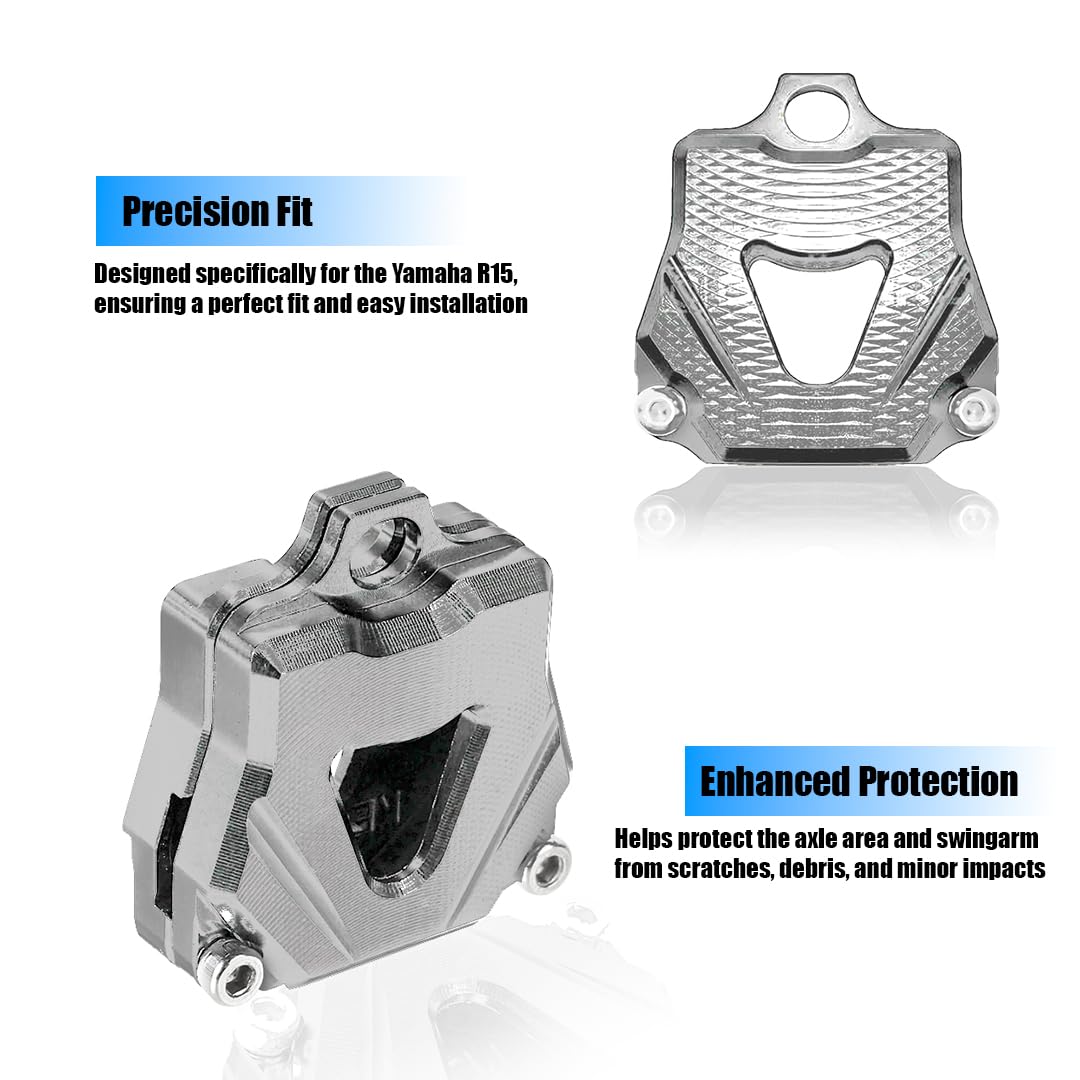 MOTO GENIUS CNC Aluminum Key Shell Case Cover for R15 V3 &V4 | Premium Protection with Stylish Finish (Silver)