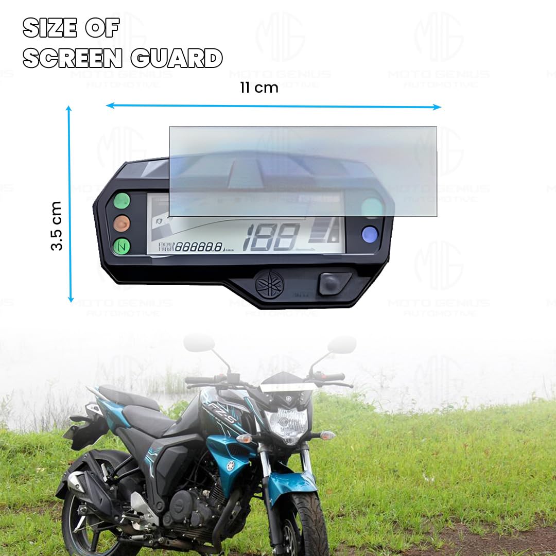 MOTO GENIUS 9H Hardness Speedometer Screen Protector for FZ V2 | Scratch Guard & Anti Glare Film