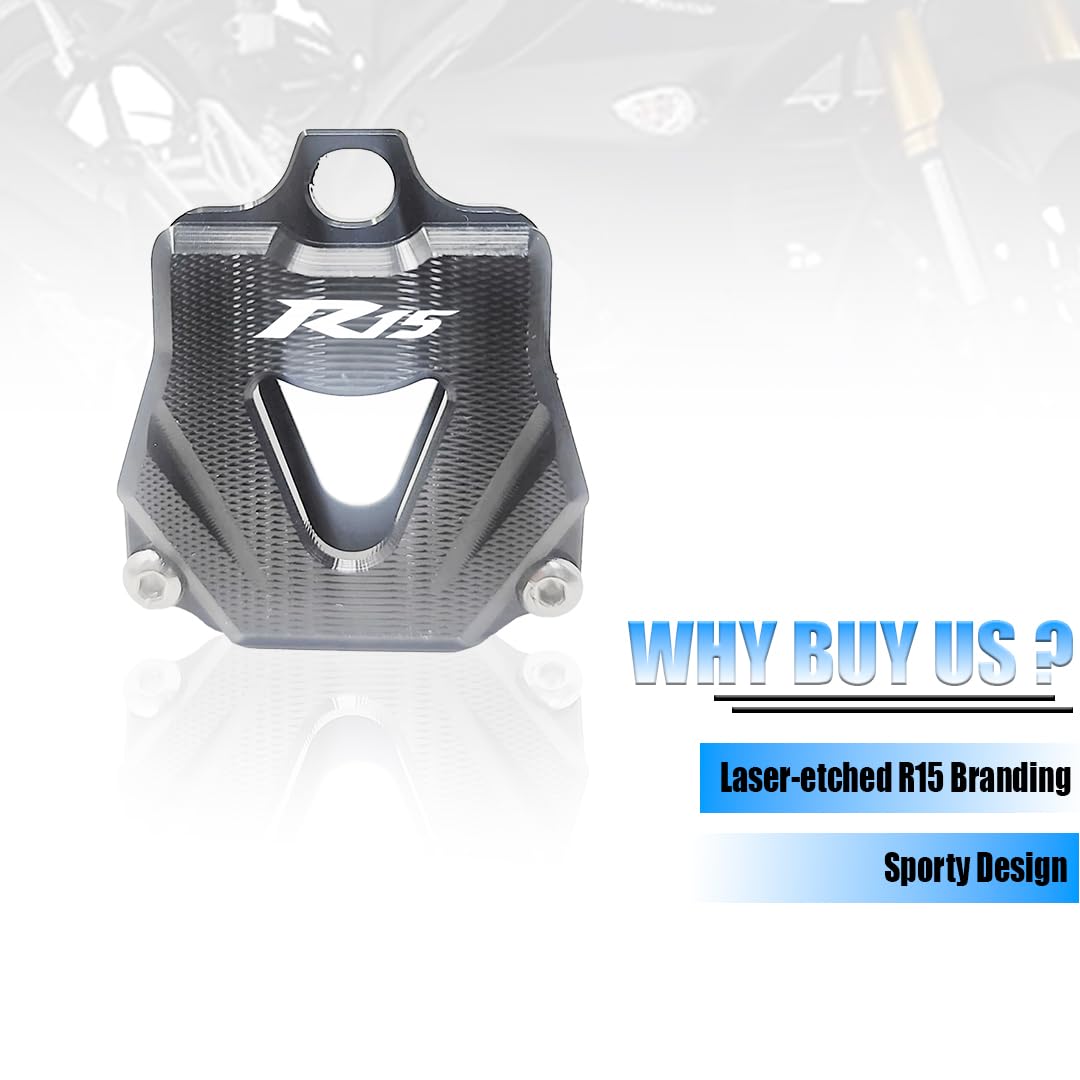 MOTO GENIUS CNC Aluminum Key Shell Case Cover for R15 V3 &V4 | Premium Protection with Stylish Finish (Silver)