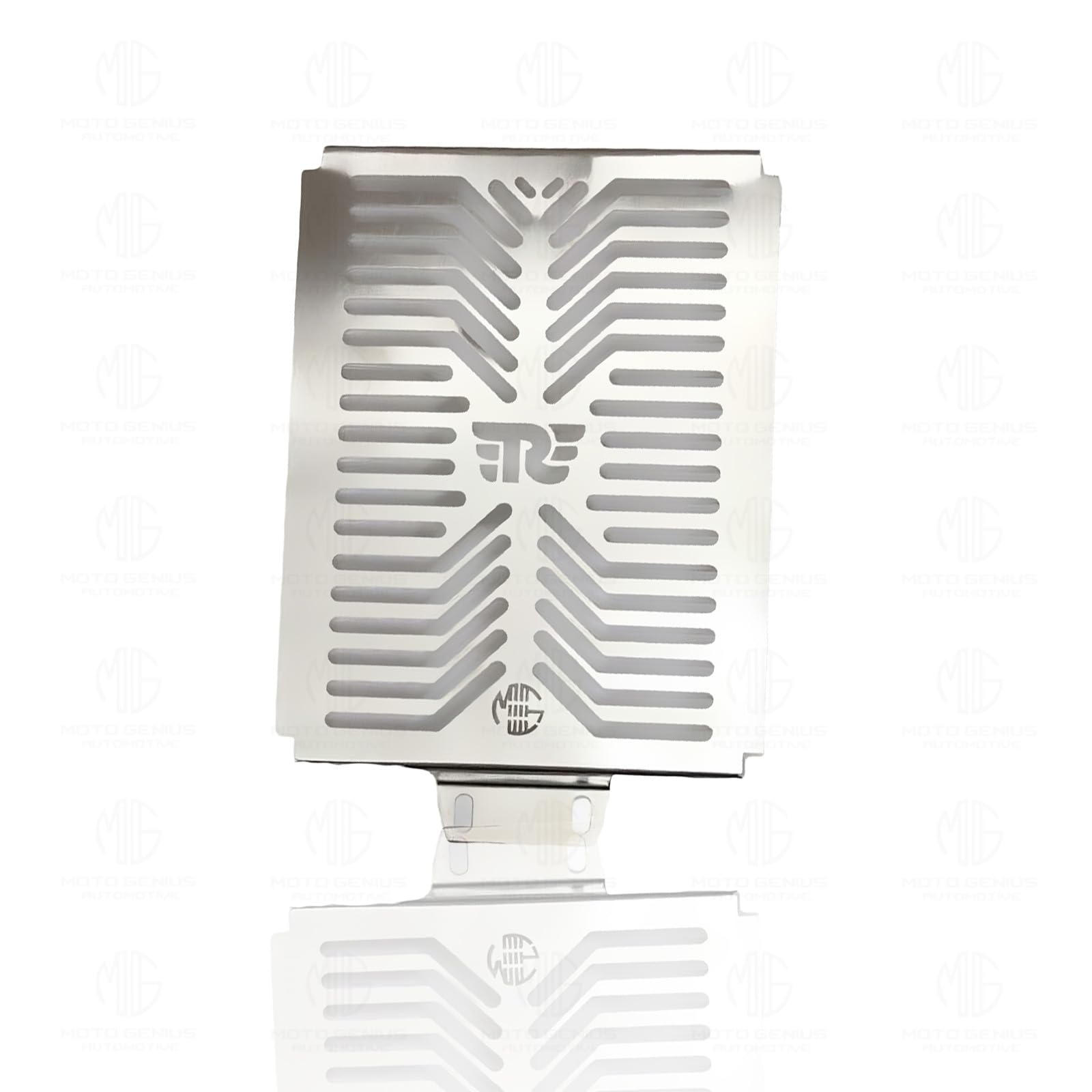 MOTO GENIUS Radiator Guard for RE Interceptor | Durable Stainless Steel Protector |Essential Accessory for Motorcycle Radiator Protection (650 Logo)