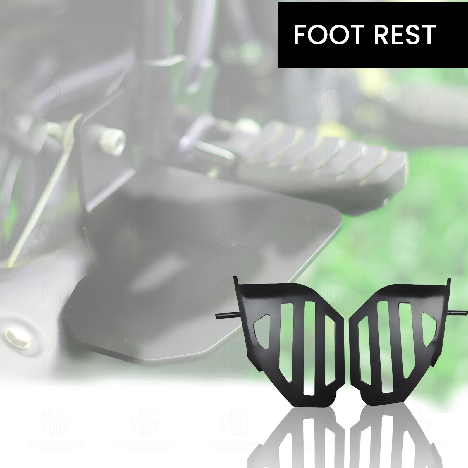 MOTO GENIUS Foot Rest for RE Interceptor |Adjustable Motorcycle Foot Pegs |Durable and Comfortable Foot Pegs for Adventure Riding |Easy Installation (Right+Left)