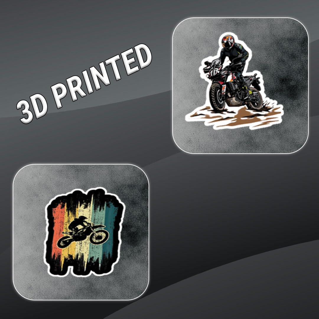 Racing Bike 3D Vinyl Stickers | Waterproof, Fade-Proof, Self-Adhesive Decals for Helmet, Bike, Car, Laptop & Mobile | Sports Bike Graphic Stickers (BIKE7-9PC)