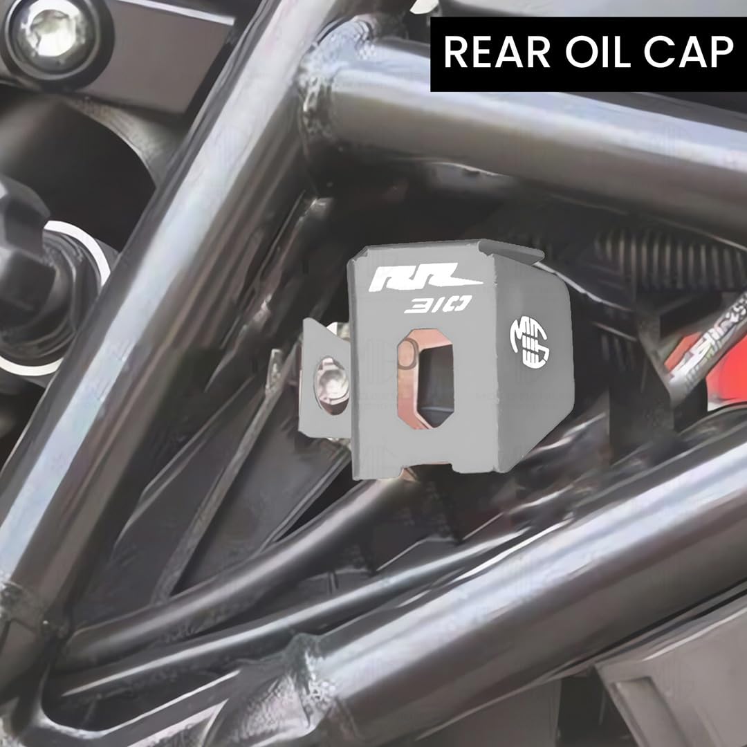 MOTO GENIUS Rear Brake Oil Container Guard for RR310 Motorbike | Durable Protection and Stylish Design for Motorcycles ()