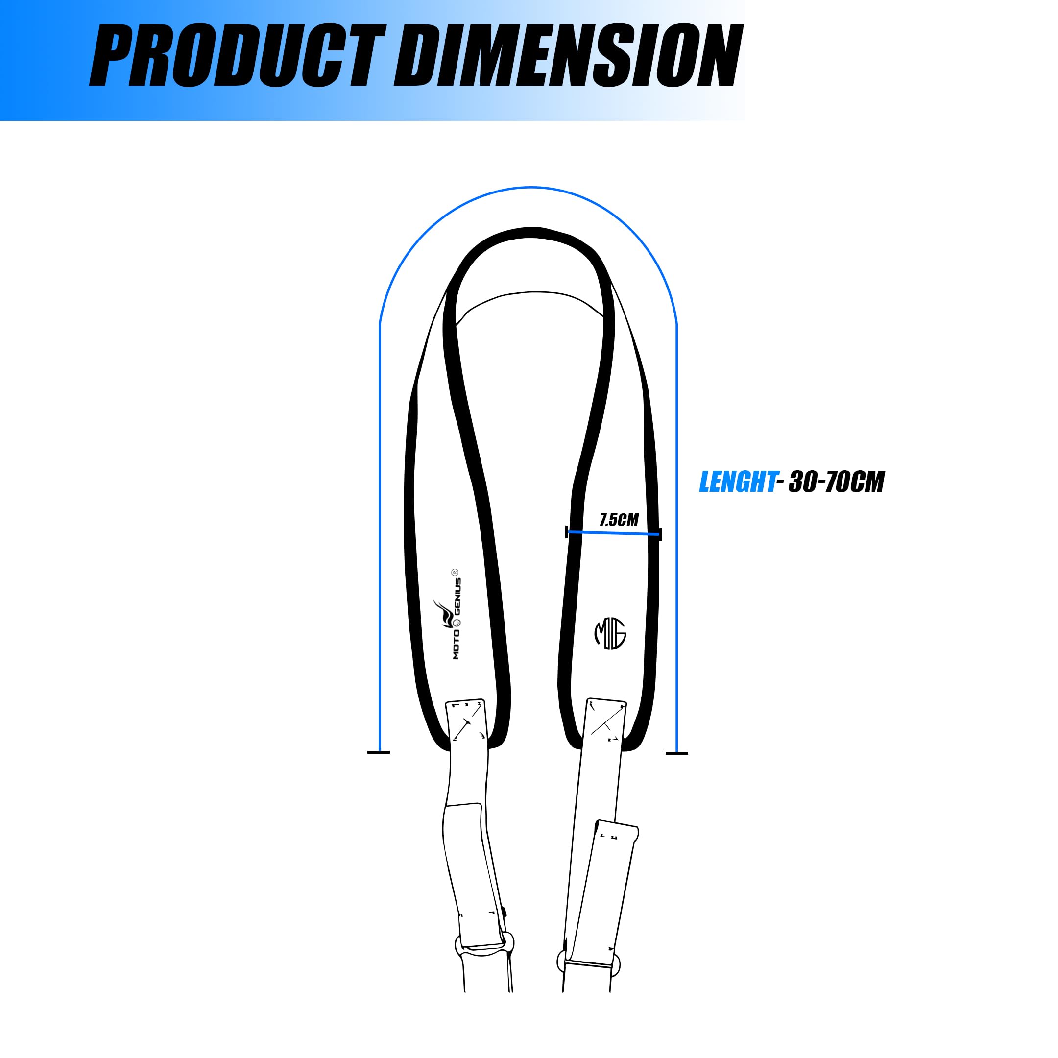 Helmet carrier shoulder Belt / Strap, Hands-Free, Adjustable, Breathable Polyester Shoulder Strap for Easy Helmet Carry