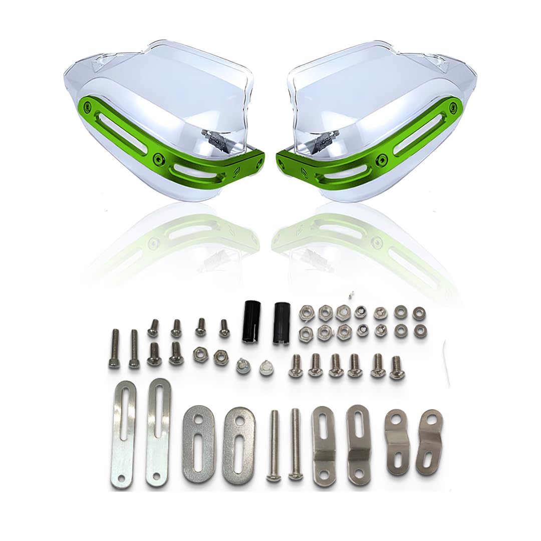 MOTO GENIUS Universal Motorcycle Handuards | Bike Wind Deflector Protectors for Handlebar Hand Safety, Fits Most Motorcycles