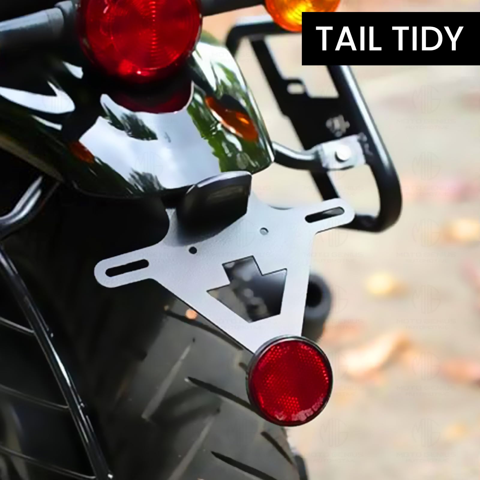 MOTO GENIUS Heavy Metal Tail Tidy Number Plate Holder for Dominar 250 & 400 | License Plate Bracket for Dominar