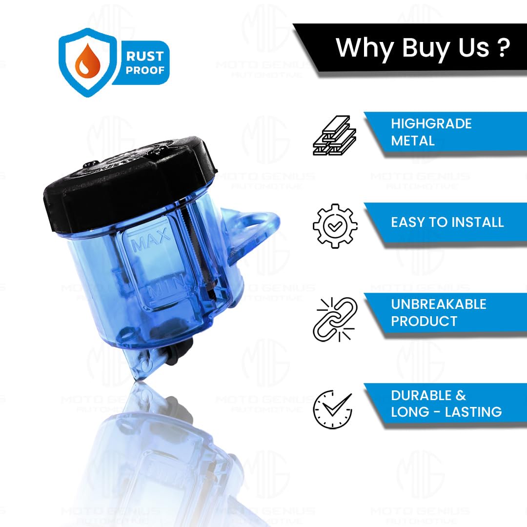 MOTO GENIUS Universal Motorcycle Front Brake Master Cylinder Oil Reservoir Tank Cup | Durable Replacement for Hydraulic Brake and Clutch Systems