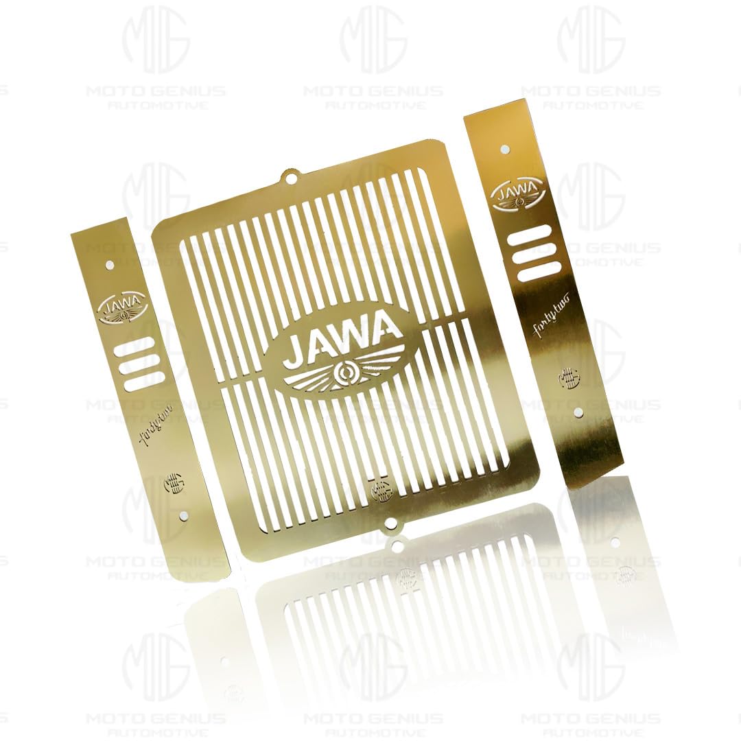 MOTO GENIUS Radiator Guard for JAWA 42 | Durable Stainless Steel Protector |Essential Accessory for Motorcycle Radiator Protection