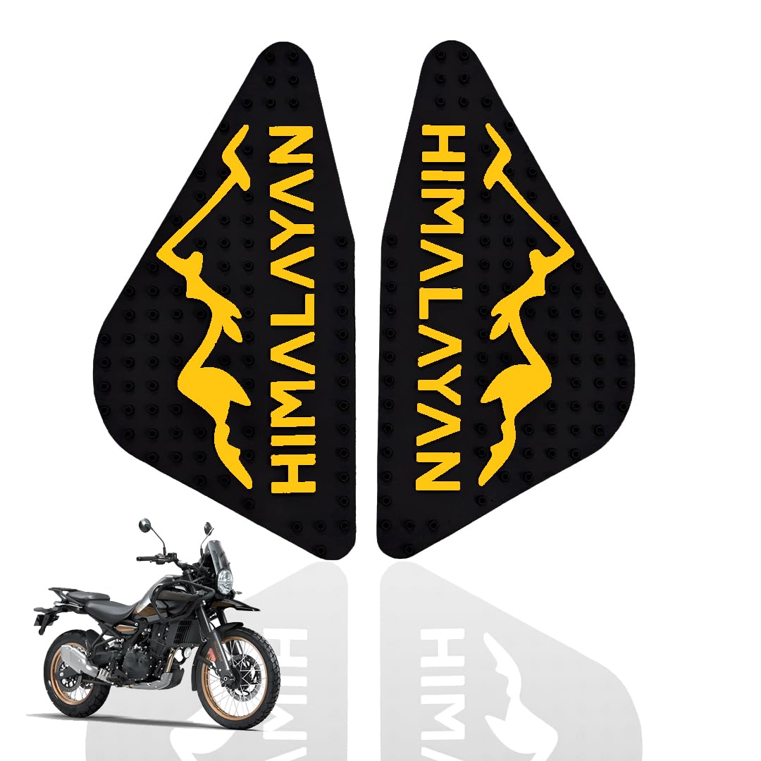 MOTO GENIUS Himalayan 450 Tank Pads | Premium Anti-Slip & Scratch-Resistant Protection | Durable, Stylish Design for Motorbike Tank | Easy Installation | Ideal for Himalayan 450 ()