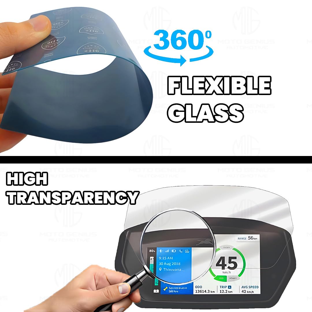 Tempered Glass Screen Protector for iQube Speedometer | Anti Scratch and Dust Protection, Ultra Clear Instrument Cluster Guard