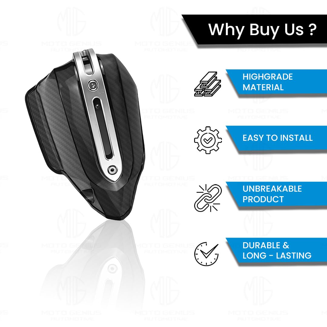 MOTO GENIUS Universal Bike Hand Guards Protectors | Wind Deflector Made for Hand Safety While Riding All Motorcycle