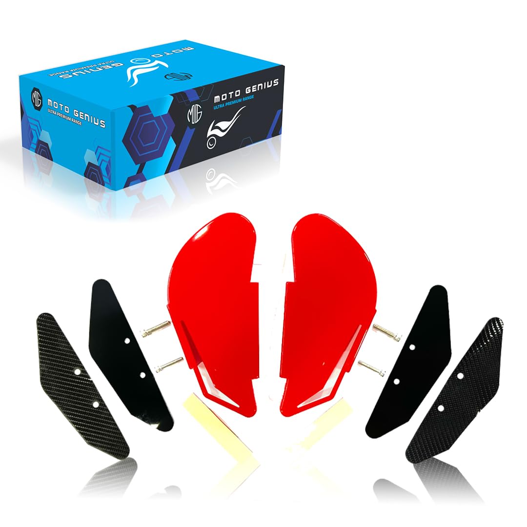 MOTO GENIUS Heavy-Duty Universal Plastic Side Wings for Sport Bikes | Aerodynamic, Lightweight, and Stylish Upgrade ()