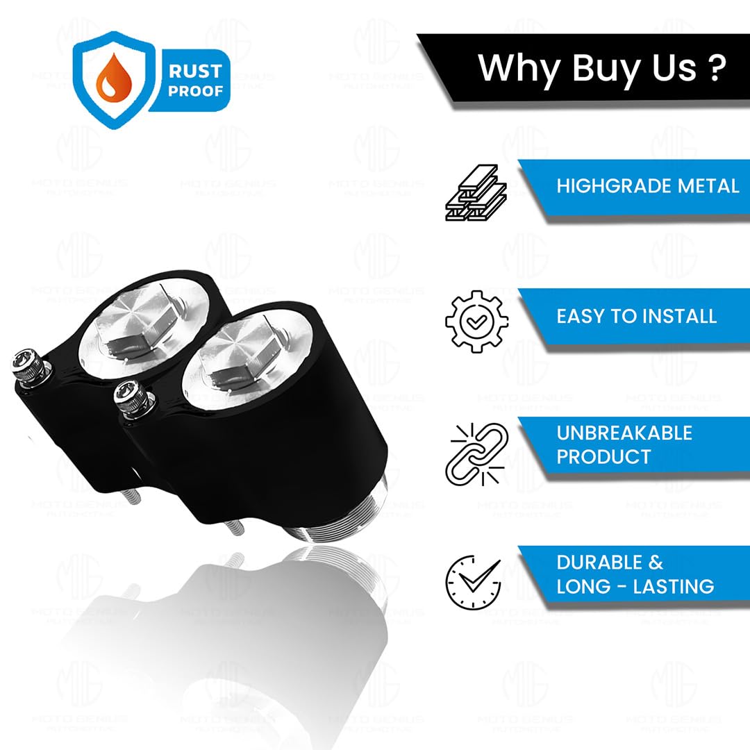 MOTO GENIUS Adjustable Handle Riser for R15 V3 Motorbike | Enhances Comfort and Control | Height Riser Clamp Compatible with R15 (2 Inch)