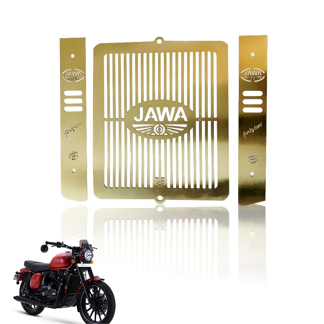 MOTO GENIUS Radiator Guard for JAWA 42 | Durable Stainless Steel Protector |Essential Accessory for Motorcycle Radiator Protection