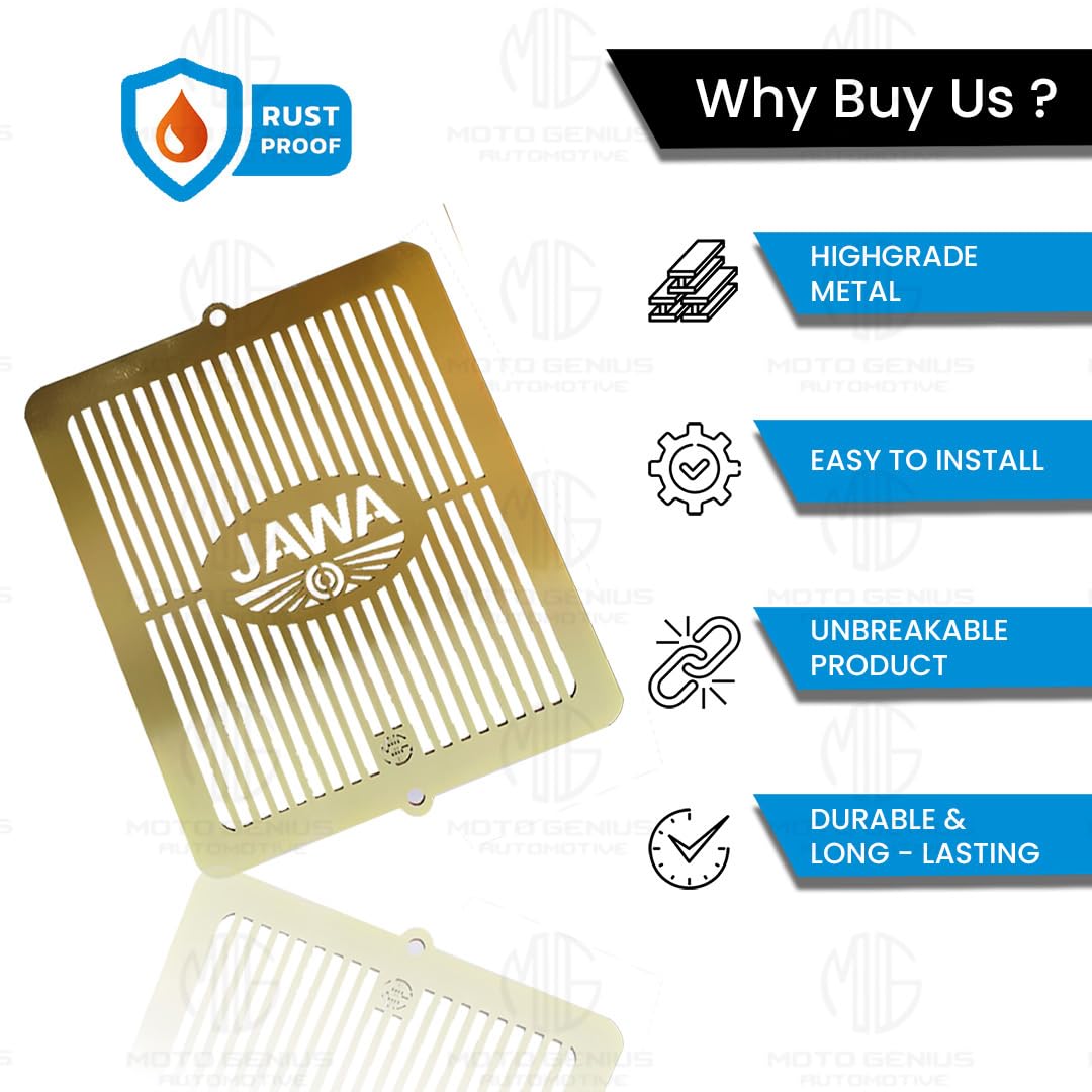 Radiator Guard for JAWA Classic 300 Motorbike | Durable Stainless Steel Protector |Essential Accessory for Motorcycle Radiator Protection