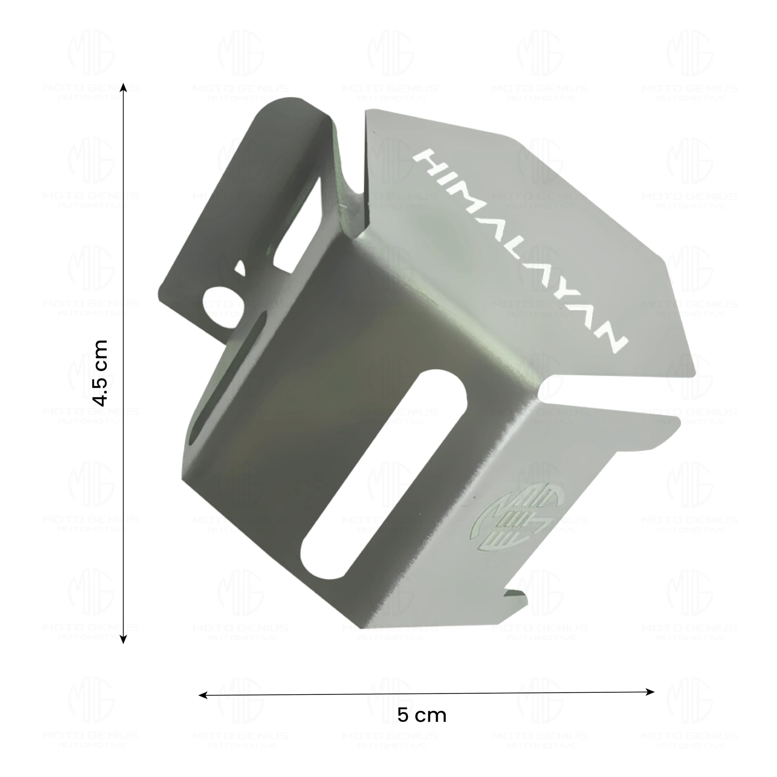 MOTO GENIUS Stainless Steel Rear Brake Oil Reservoir Guard for RE Himalayan BS3/BS4/BS6/Scram Motorbike | Durable Protection