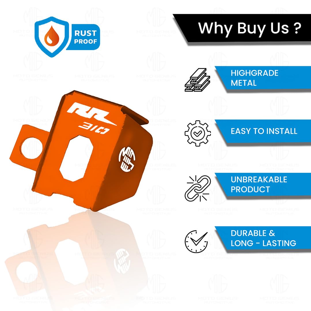 MOTO GENIUS Rear Brake Oil Container Guard for RR310 Motorbike | Durable Protection and Stylish Design for Motorcycles ()