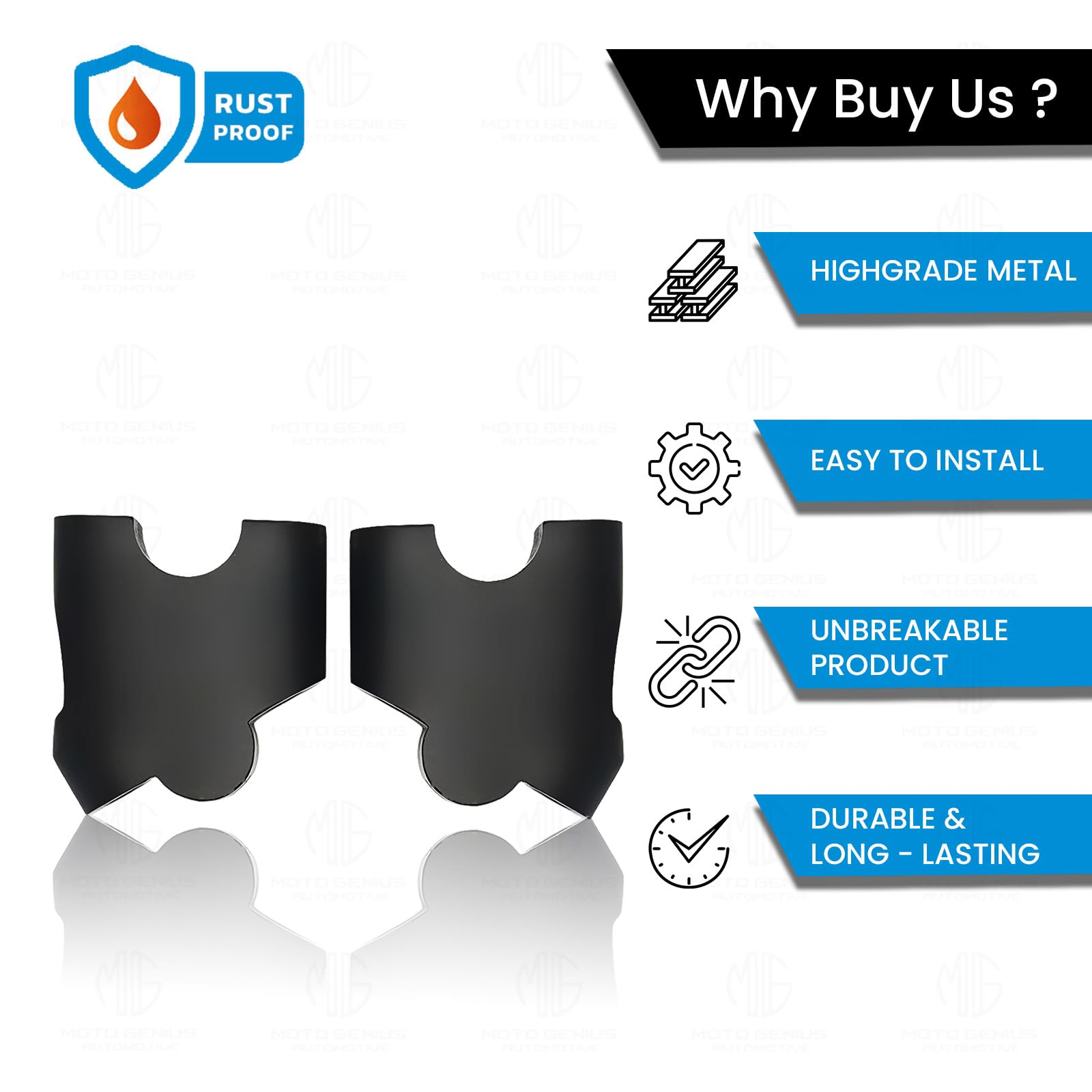 MOTO GENIUS Adjustable Handle Riser for RE Himalayan BS3/BS4/BS6/Scram Motorbike |Enhances Comfort and Control | Height Riser Clamp Compatible with RE Himalayan (Straight)