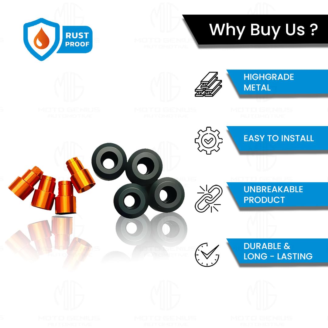 MOTO GENIUS Front Wheel Fork Sliders Crash Protectors for KTM Adventure | High Strength Crash Protectors for Enhanced Safety (Set of 4)