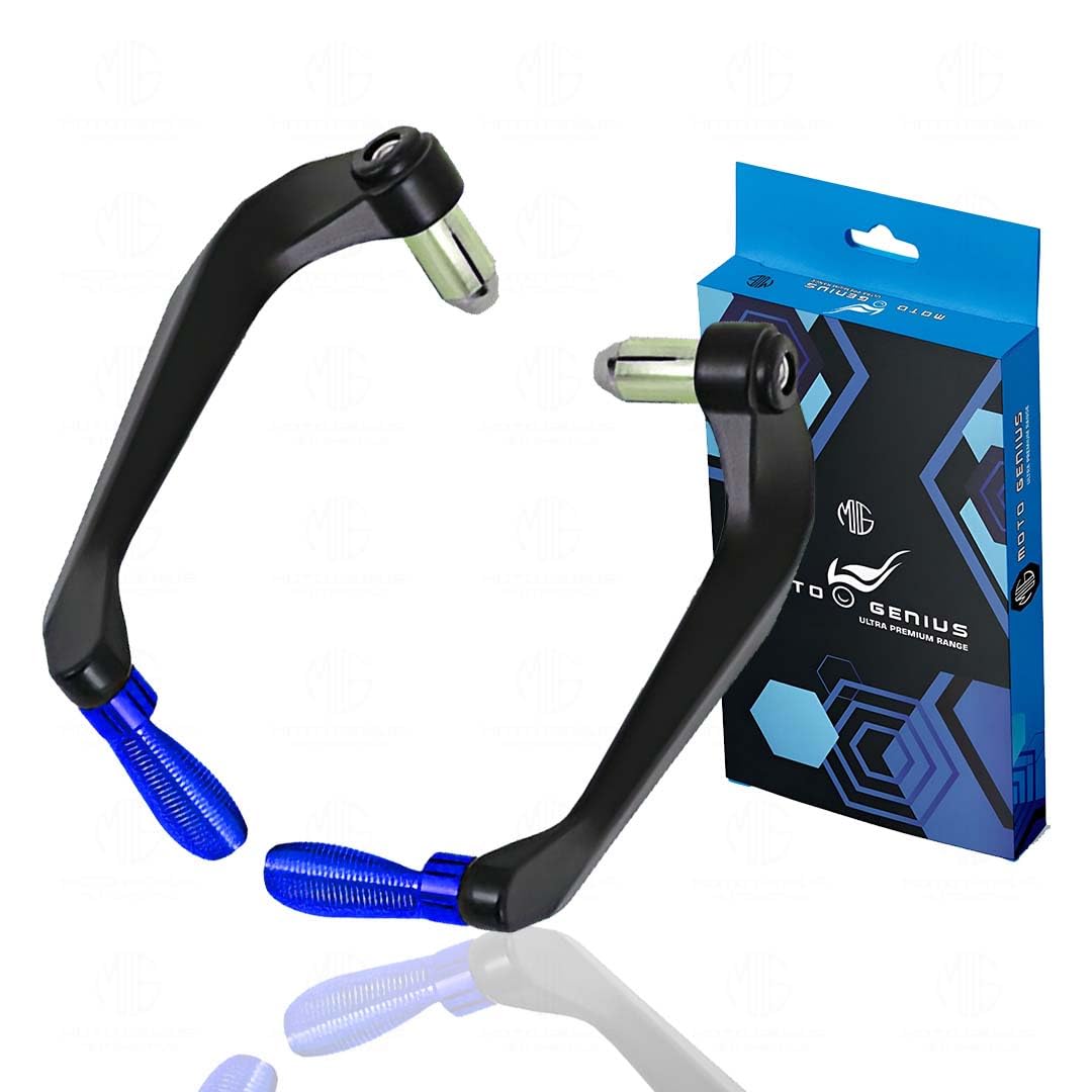 MOTO GENIUS Adjustable CNC Brake Clutch Lever Protector Guard for Motorcycles & Bikes | Universal Fit, Durable Aluminum, Lever Protection, Minimalist Design ()