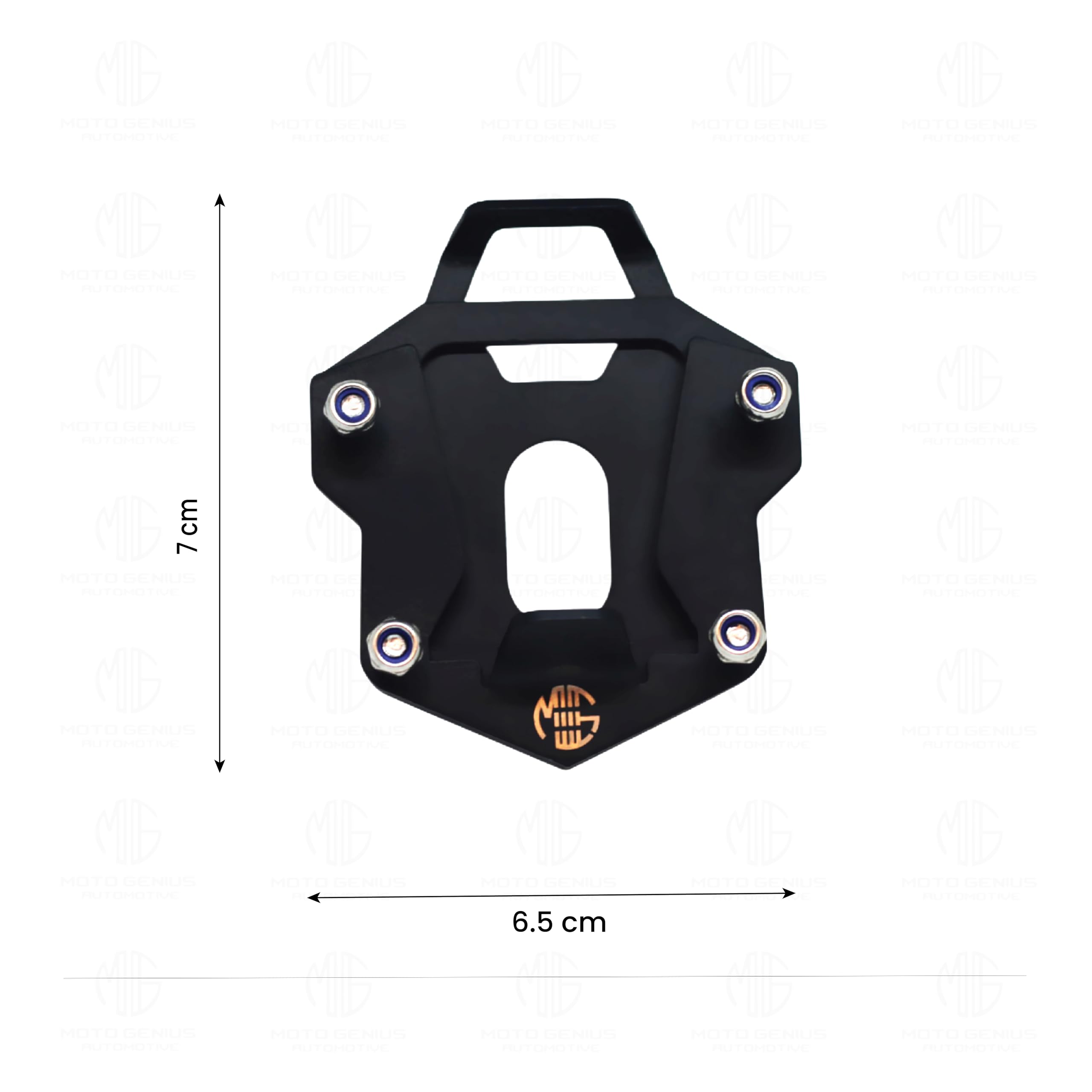 MOTO GENIUS Stainless Steel Side Stand Extender for RE Himalayan BS3/BS4/BS6/Scram Motorbike | Heavy Duty Parking Support & Stability Enhancer (Black)