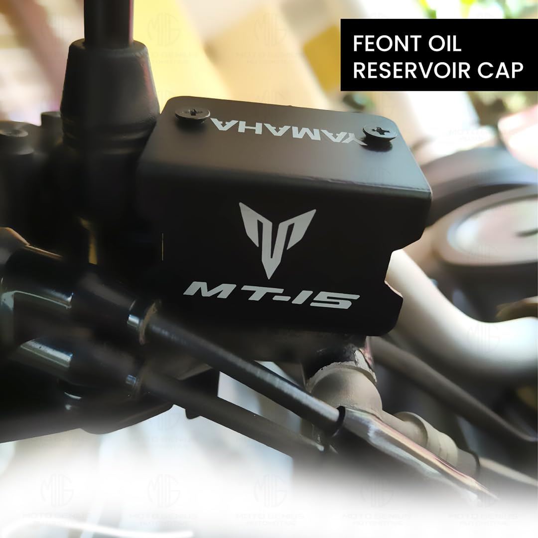 MOTO GENIUS Front Disc Brake Fluid Reservoir Oil Cap for MT 15 Motorbike | Replacement for Enhanced Durability and Performance (1PC)