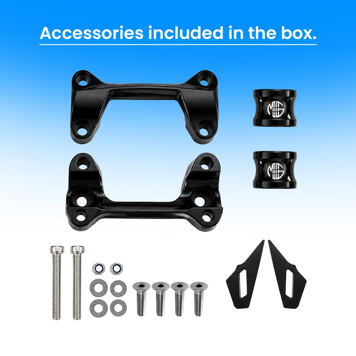CNC Aluminum Adjustable Handlebar Conversion Kit for R15 V4 | Custom Height Handlebar Riser & Clamp for Enhanced Ergonomic Comfort, Wrist Relief & Control (Black)