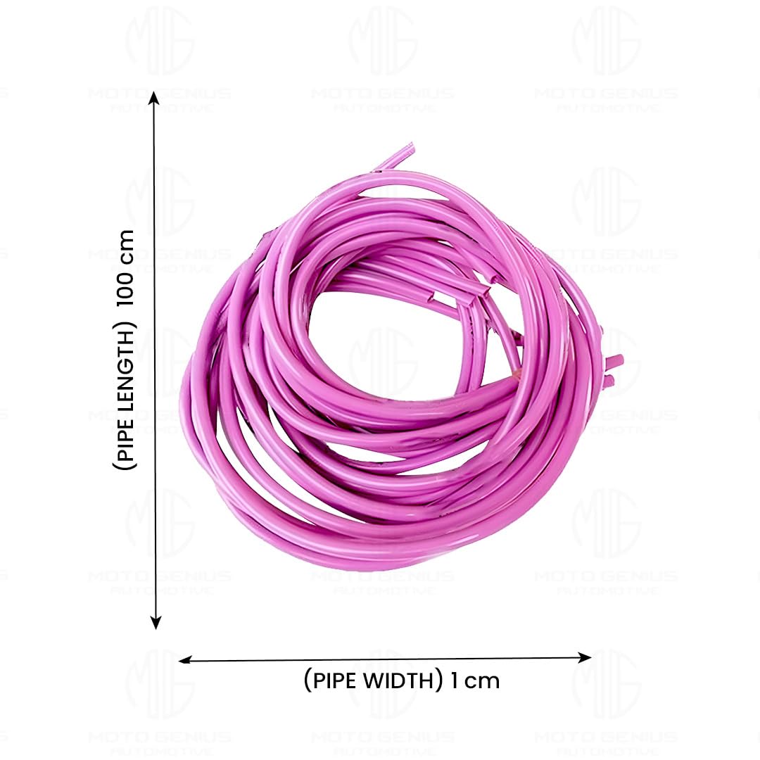 MOTO GENIUS 1 Meter Motorcycle Petrol Gas Oil Delivery Tube Pipe, Fuel Gasoline Hose for Motorbike, ATV and Scooter ()