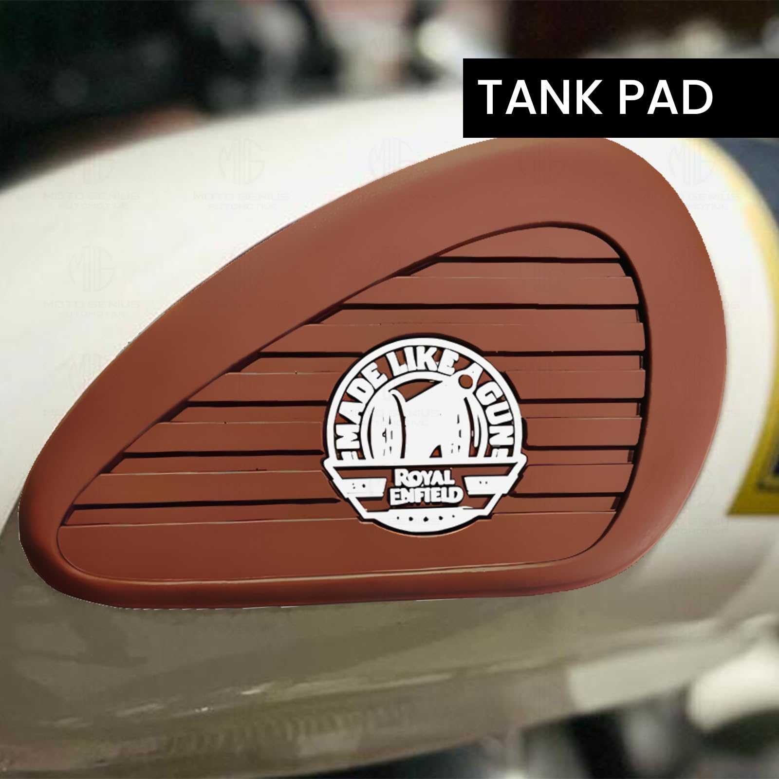 MOTO GENIUS Silicone Tank Pads for RE Interceptor | Premium Tank Protection Pads |Anti-Slip and Scratch-Resistant Design |Stylish and Durable (Pack of 2)