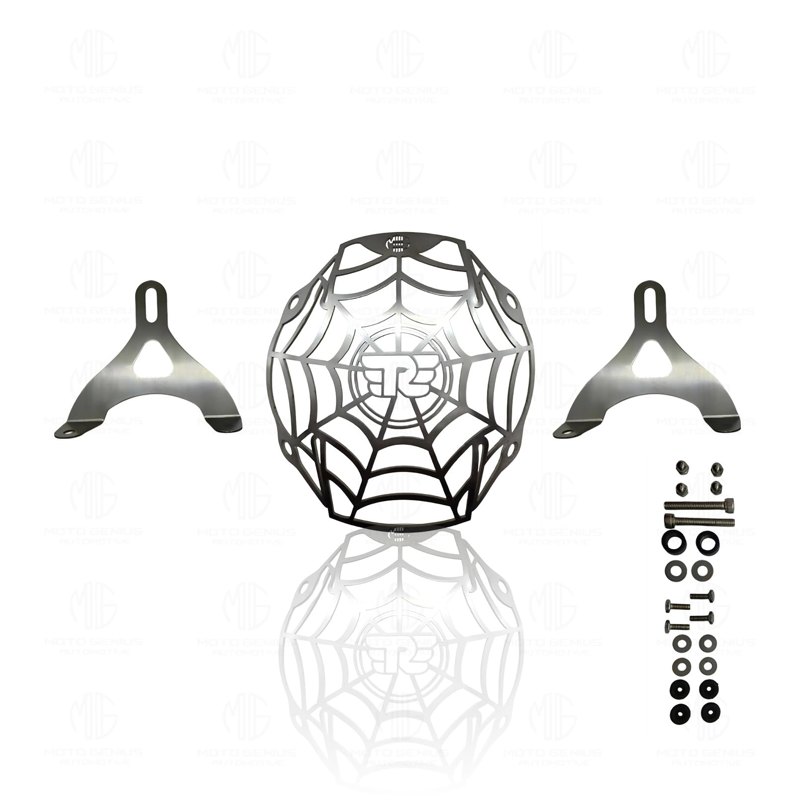 MOTO GENIUS Headlight Grill Guard for Hunter | Durable Stainless Steel Protective Cover for Motorcycle Lights (Check Head Grill)