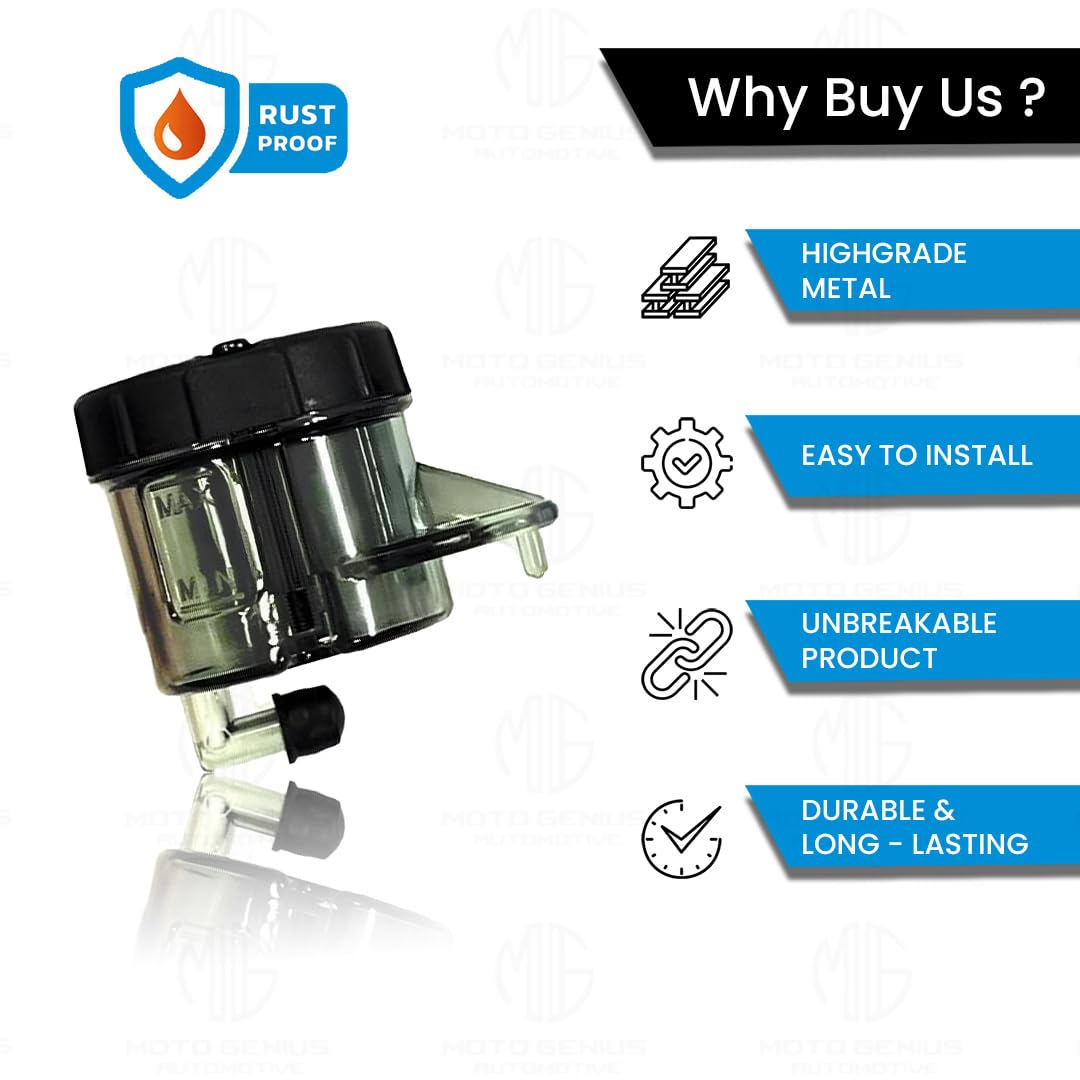 MOTO GENIUS Motorcycle Rear Brake Master Cylinder Oil Reservoir Tank Cup | Durable Replacement Part for Enhanced Performance ()