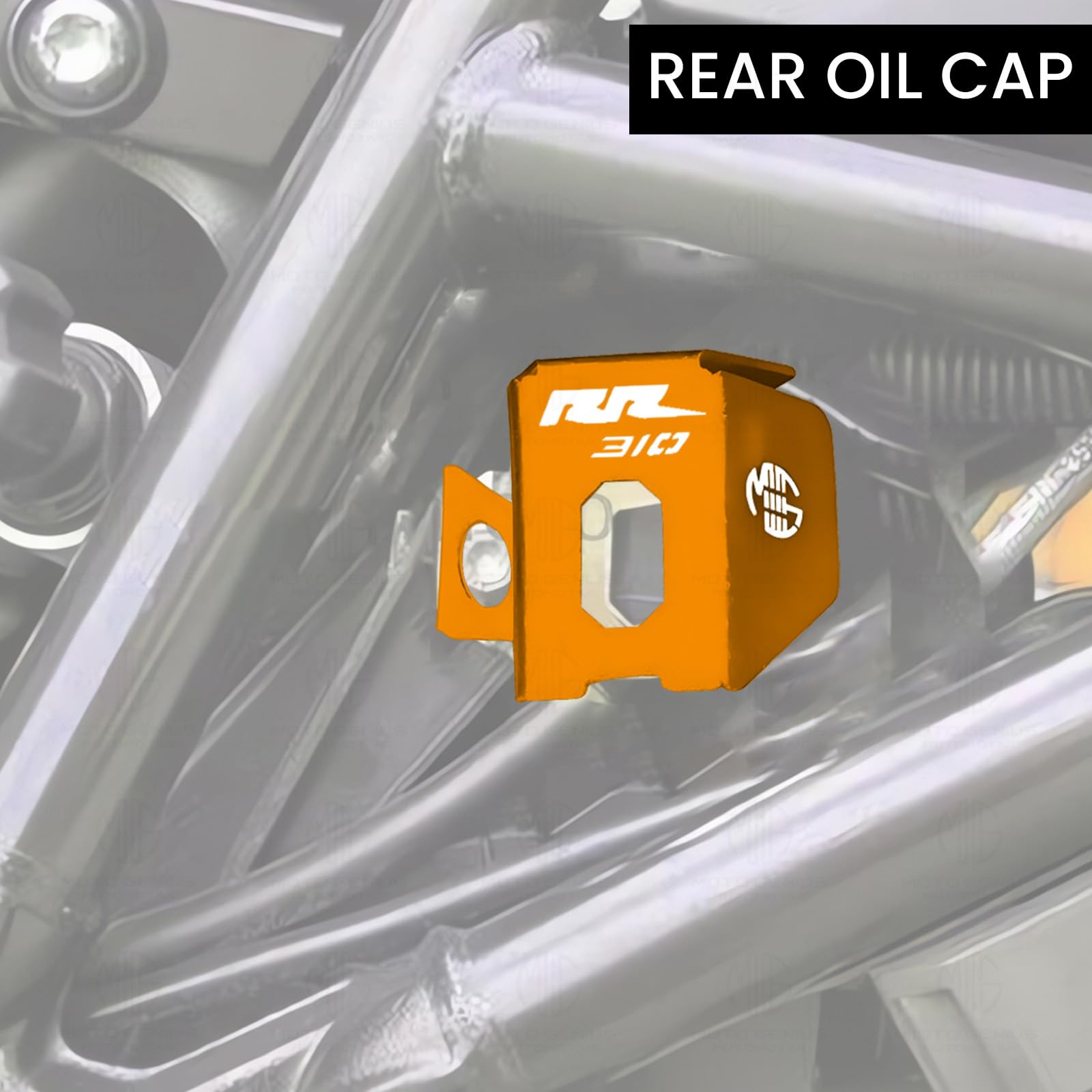 MOTO GENIUS Rear Brake Oil Container Guard for RR310 Motorbike | Durable Protection and Stylish Design for Motorcycles