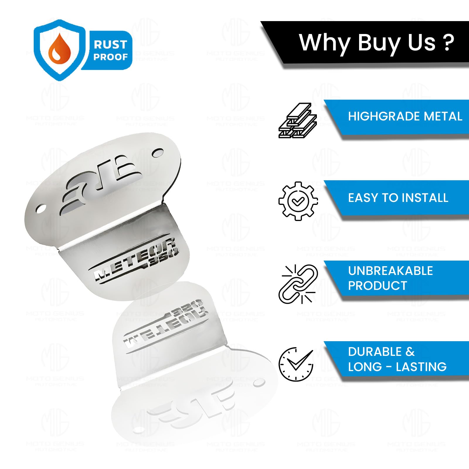 MOTO GENIUS Meteor Stainless Steel Front Disc Brake Fluid Reservoir Oil Cap for Bike Replacement for Enhanced Durability and Performance (Pack of 1) ()