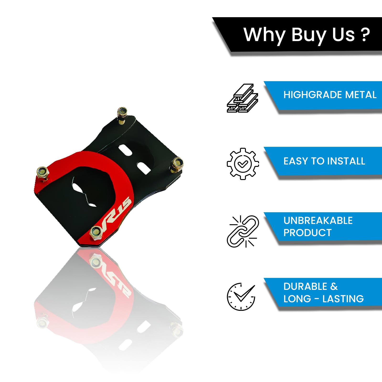 MOTO GENIUS Side Stand Extender for R15 V4| Heavy Duty Parking Support and Stability Enhancer ()
