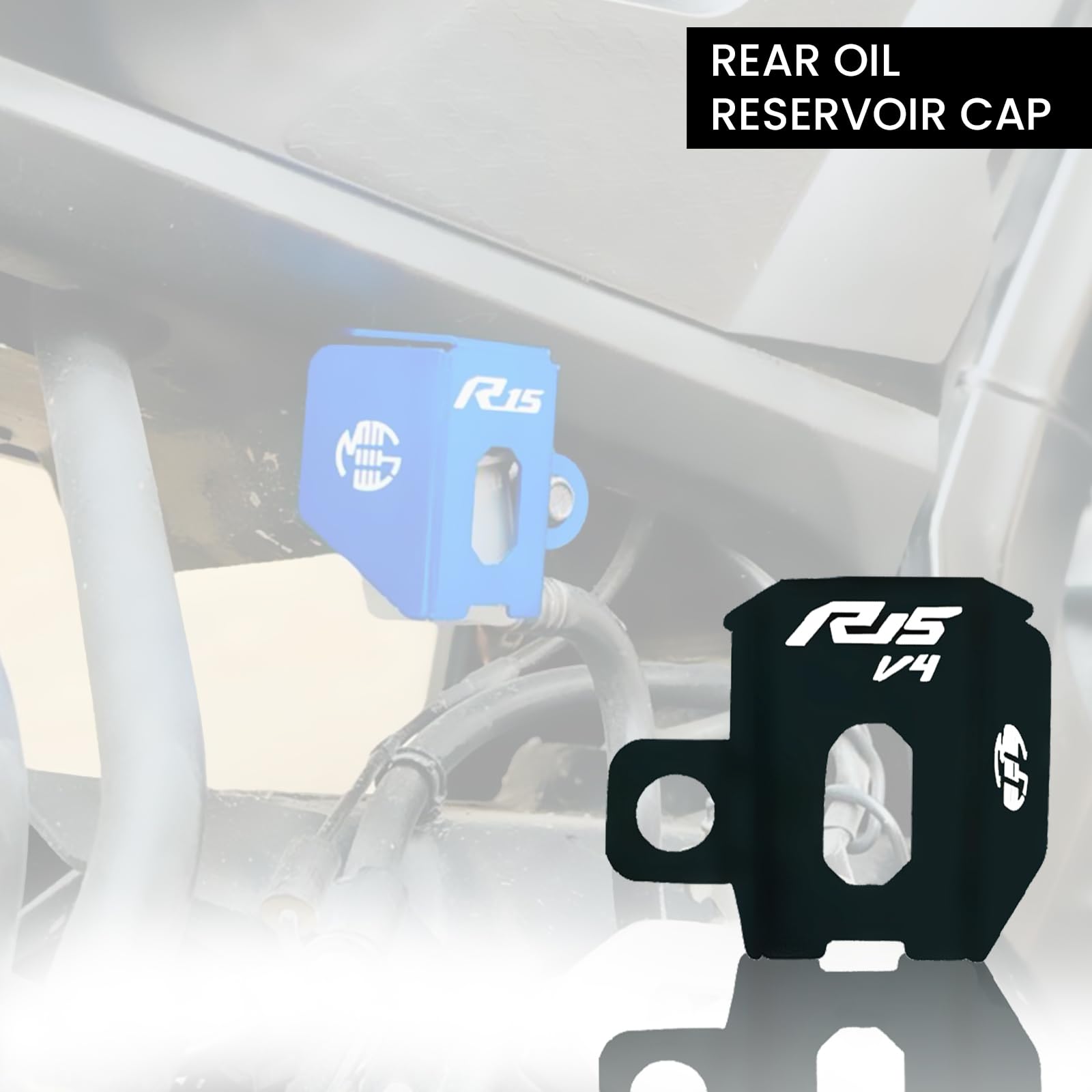 MOTO GENIUS Rear Brake Oil Container Guard for R15 V4 | Durable Protection and Stylish Design for Motorcycles R15-V4