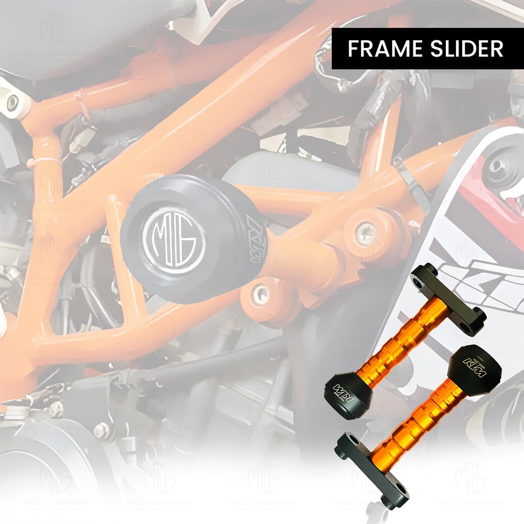 MOTO GENIUS Frame Slider Crash Protection Guard for KTM Duke | Premium Motorcycle Protector for Enhanced Safety and Stability | Easy Installation, Durable Design | Fits in Duke All Models ()