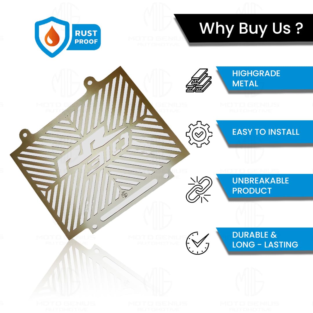 MOTO GENIUS Radiator Guard for RR310 Motorbike | Durable Stainless Steel Protector | Essential Accessory for Motorcycle Radiator Protection