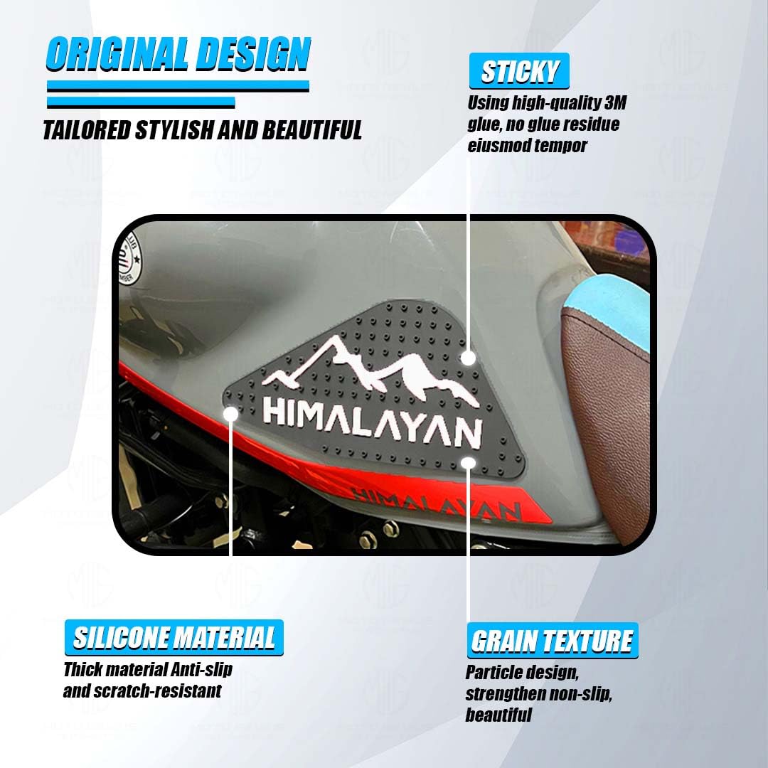 MOTO GENIUS Himalayan 450 Tank Pads | Premium Anti-Slip & Scratch-Resistant Protection | Durable, Stylish Design for Motorbike Tank | Easy Installation | Ideal for Himalayan 450 ()