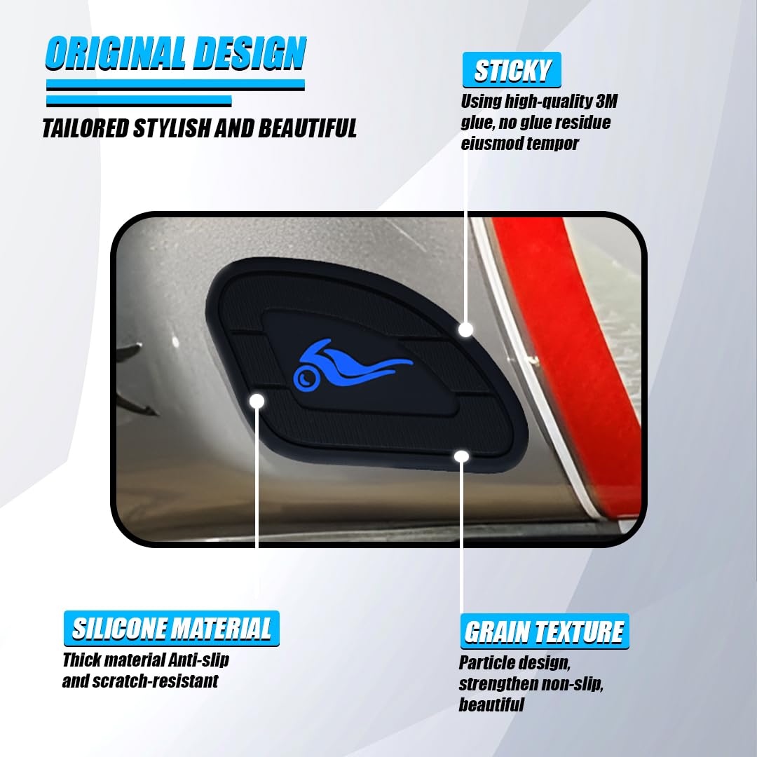 Silicone Tank Pads for Universal Motorbike | Anti-Slip & Scratch-Resistant Fuel Tank Protection | Premium Durable Design | Easy Installation | Pack of 2