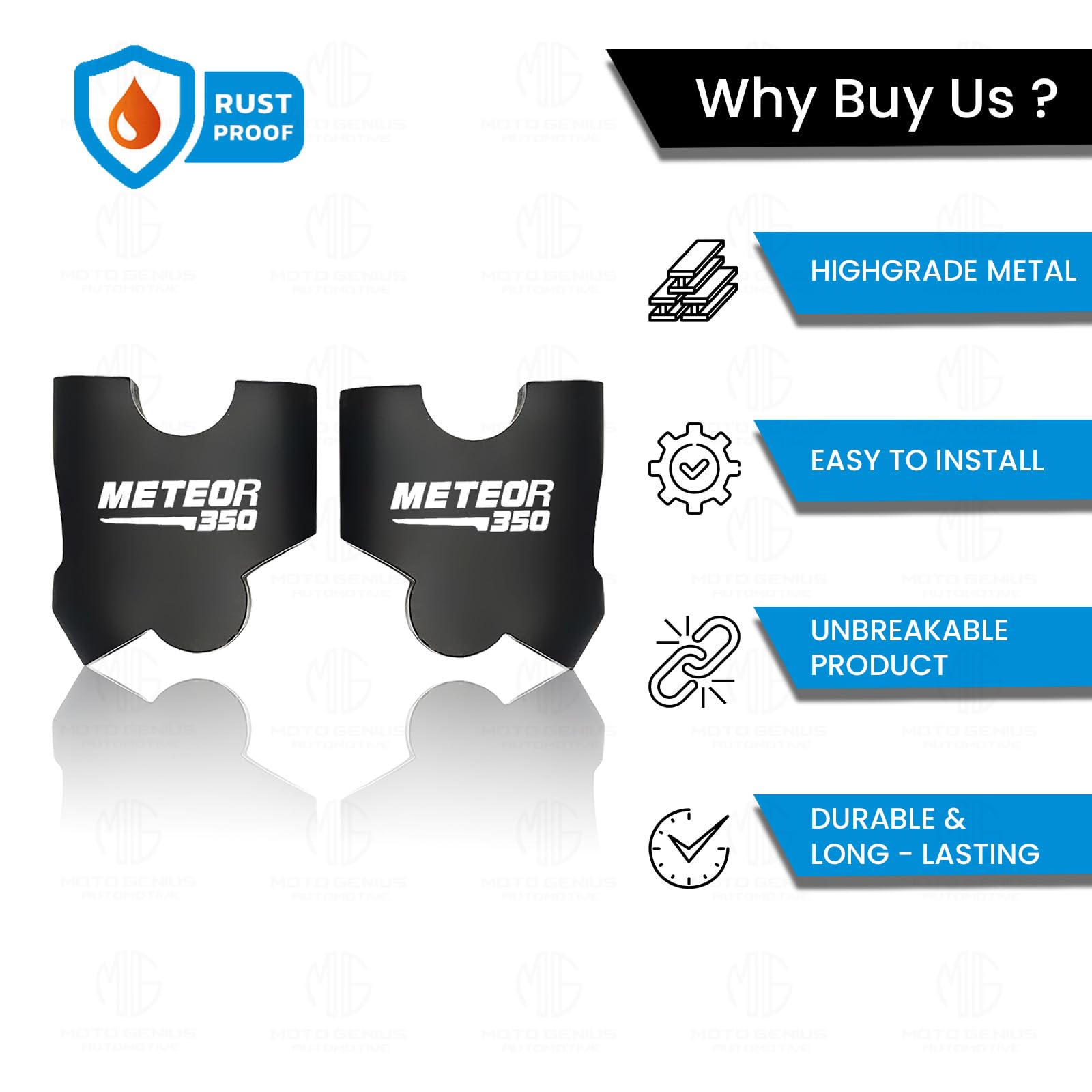 MOTO GENIUS Adjustable Handle Riser for Meteor |Enhances Comfort and Control | Height Riser Clamp Compatible with RE Meteor (Angular)