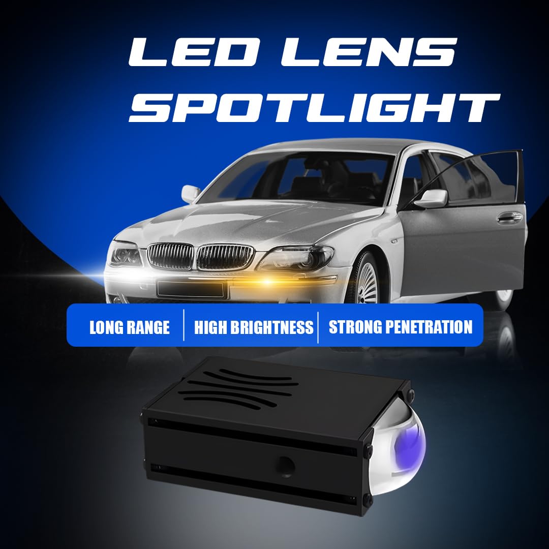 MOTO GENIUS 70W LED Fog Light (35W×2) Ultra-Thin Mini Driving Light for Motorcycle Car | Super Bright, IP67 Waterproof, Aluminum Housing